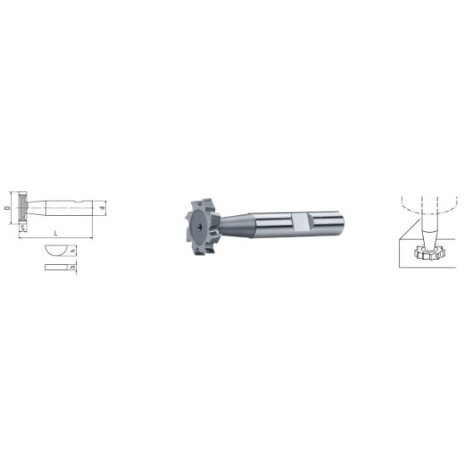Elmag HSS Co5-Schlitzfräser DIN 850 -1