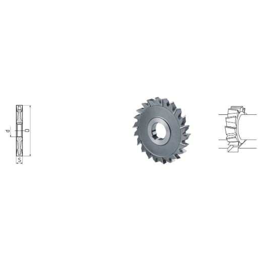 Elmag HSS Co5-Scheibenfräser DIN 885A -1 Elmag HSS Co5-Scheibenfräser DIN 885A -1
