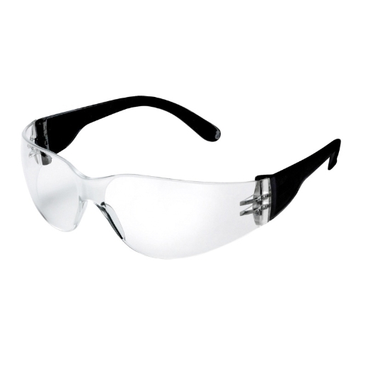 Elmag Schutzbrille farblos schwarz & ELMAG Logo -1