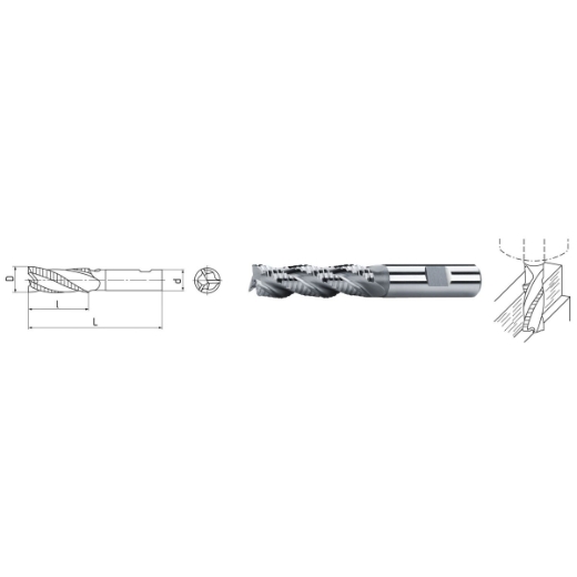 Elmag HSS Co8-Schaftfräser DIN 844 -1 Elmag HSS Co8-Schaftfräser DIN 844 -1