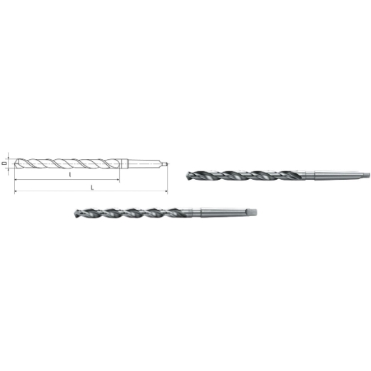 Elmag HSS-Spiralbohrer mit Morsekegel DIN 341 -1