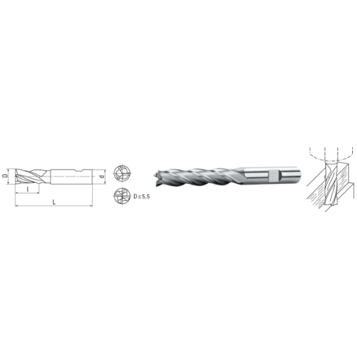 Elmag HSS Co8-Schaftfräser DIN 844 -1 Elmag HSS Co8-Schaftfräser DIN 844 -1