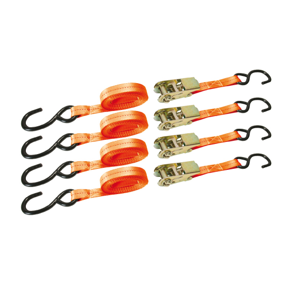 Spanngurt mit Ratsche 900 kg, 4 m, 4 St.-1 Spanngurt mit Ratsche 900 kg, 4 m, 4 St. -1