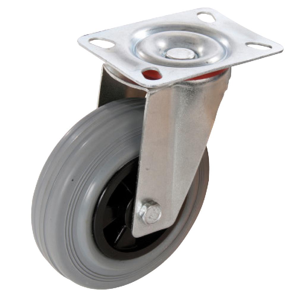 Gummirad 100mm, 70kg drehbar-1 Gummirad 100mm, 70kg drehbar -1