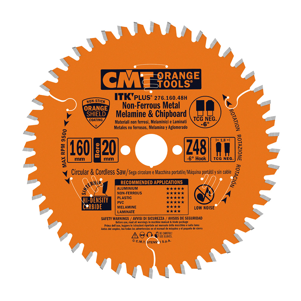 CMT ITK Ultradünnes Kreissägeblatt für Kunststoff, NE-Metalle und Laminat - D165x1,8 d20 Z56 HW-1 CMT ITK Ultradünnes Kreissägeblatt für Kunststoff, NE-Metalle und Laminat - D165x1,8 d20 Z56 HW -1