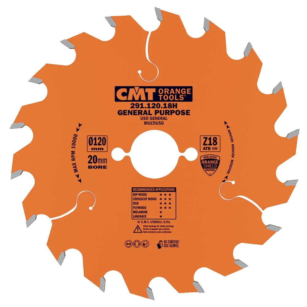 CMT Orange Kreissägeblätter für Querschnitte - D160x2,2 d20 Z24 HW -1