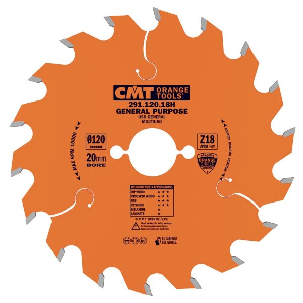 CMT Orange Kreissägeblätter für Querschnitte - D165x2,6 d30 Z24 HW -1