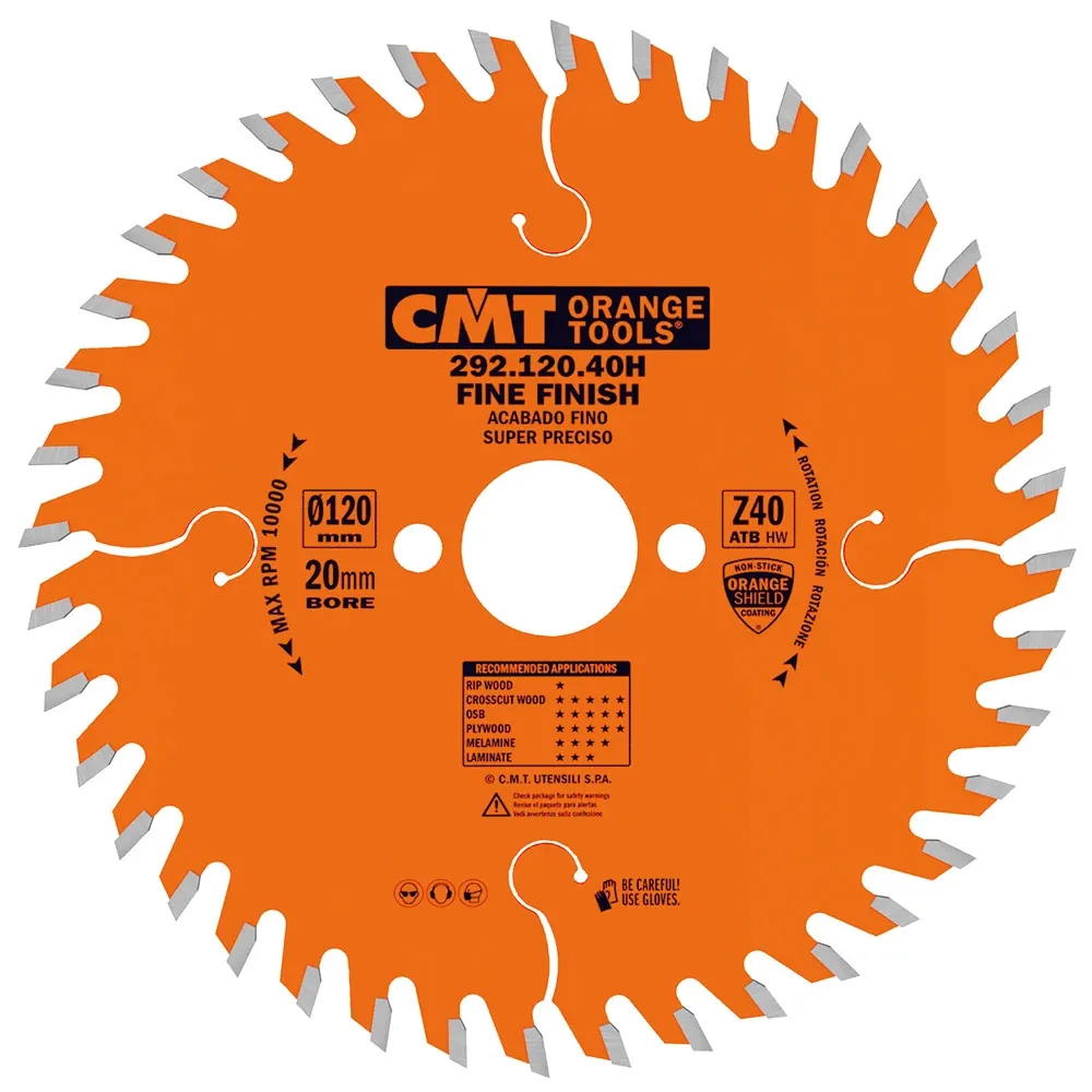 CMT Orange Kreissägeblätter für Querschnitte, für Handkreissägen - D165x2,2 d20 Z40 HW-1 CMT Orange Kreissägeblätter für Querschnitte, für Handkreissägen - D165x2,2 d20 Z40 HW -1