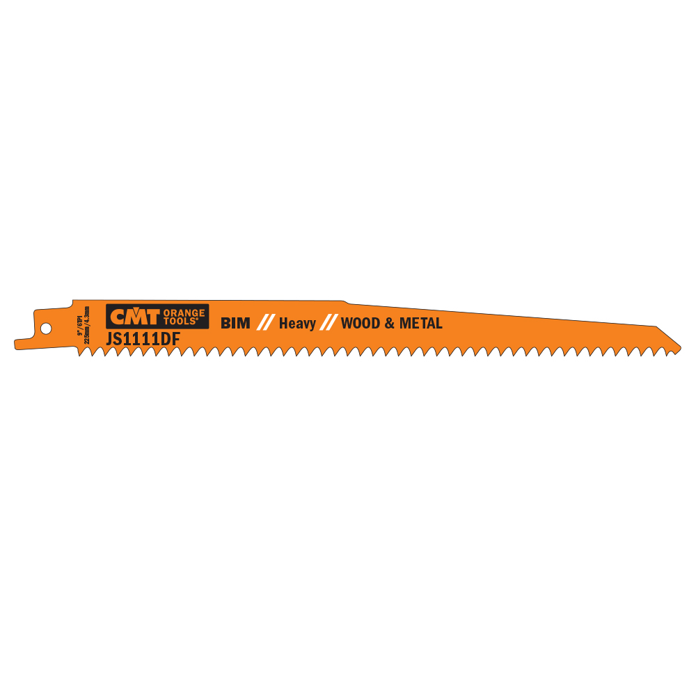 CMT Säbelsägeblatt BIM Heavy Wood-Metal 1111 DF - L225, I205, TPI6 (Set 5 St.)-1 CMT Säbelsägeblatt BIM Heavy Wood-Metal 1111 DF - L225, I205, TPI6 (Set 5 St.) -1