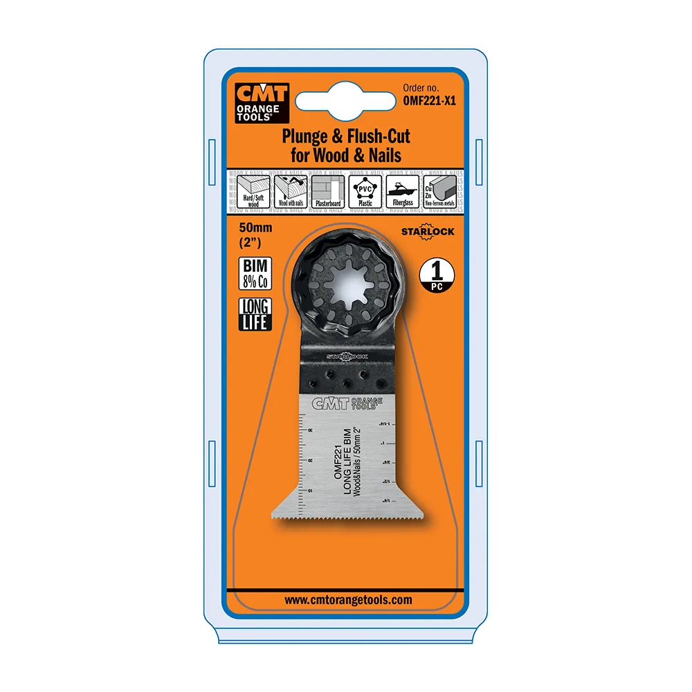 CMT Starlock Tauch- und Bündigschnitt BIM in Holz & Nägeln. Lange Lebensdauer - 50 mm -3