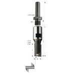CMT Nutfräser für Oberfräsen und Bohrmaschinen M12 - D16x35 L67 M=12x1 HW -2