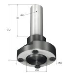 Sägeblattachse mit Zylinderschaft D30 L97,5 S=20mm -2