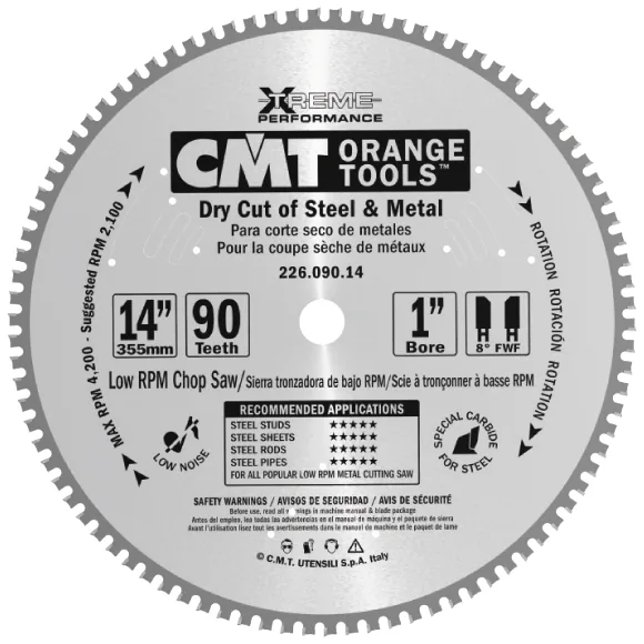 CMT Industrielle Kreissägeblätter für eisenhaltiges Material und PVC - D210x2,2 d30 Z48 HW -1