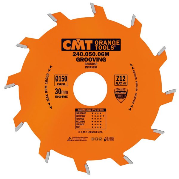 CMT Orange Industrielle Kreissägeblätter für Nuten - D180x4 d35 Z18 HW -1