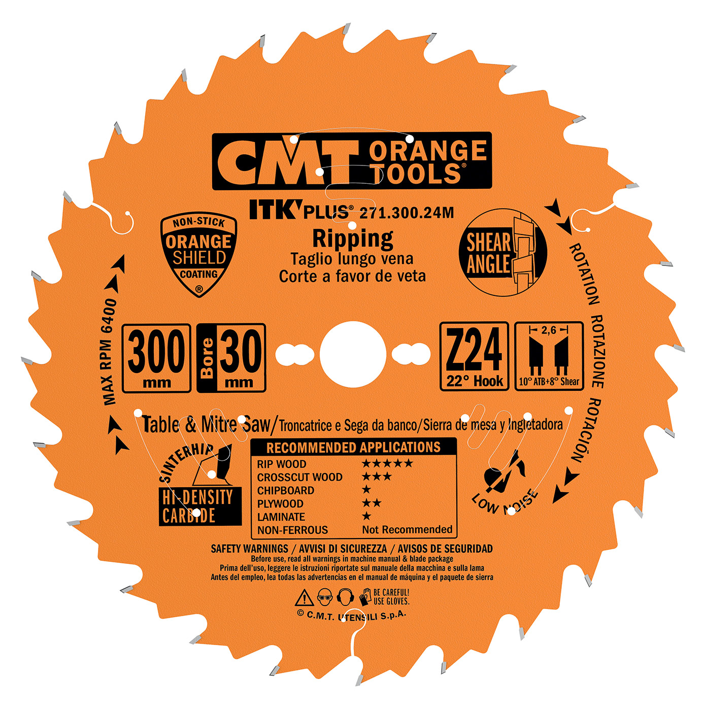 CMT ITK Ultradünnes Kreissägeblatt für Längs- und Querschnitte - D216x1,8 d30 Z36 HW-1 CMT ITK Ultradünnes Kreissägeblatt für Längs- und Querschnitte - D216x1,8 d30 Z36 HW -1