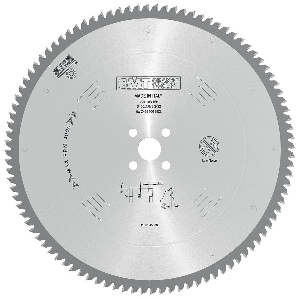 CMT Sägeblätter für Nicht-Eisenmetalle, Kunststoffe - D400x4 d30 Z120 HW Schallisoliert-1 CMT Sägeblätter für Nicht-Eisenmetalle, Kunststoffe - D400x4 d30 Z120 HW Schallisoliert -1