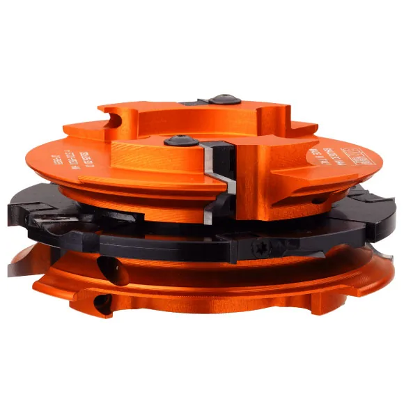 CMT Profil- und Konterprofil Messerkopf-Set MAN - D132 d30 Z2+2 ALU -1