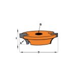 CMT C822 Schlitzfräser - D33X12,7 R8 F8 -2