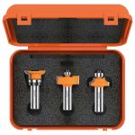 CMT 3-teilige Fräsersets für Glastüren S=8 HW -1