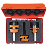 CMT Set Einstellbare Fräsersets zur Herstellung von Feder- und Nutverbindungen 3 St., S=12 HW -1