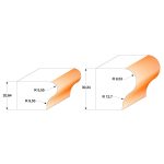 CMT C955 Fensterbank- und Griffleistenfräser - R5,5+9,5 D31,7x25,4 S=12 HW -2