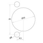 CMT Bohrkopf für Scharniere für Dübler, 45-9,5 mm BLUM, SALICE, HAFELE, HETTICH -4