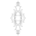 CMT Schnitzschablone für Ornamente an Küchentüren Klassisch 440x185 mm -1