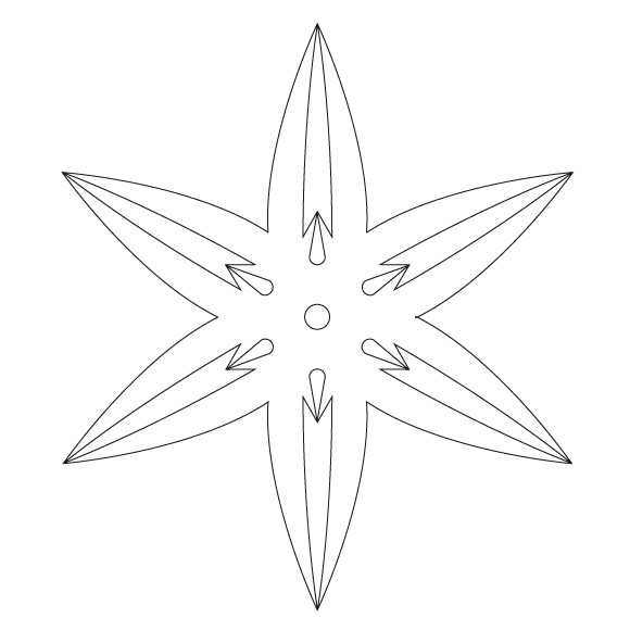 CMT Schnitzschablone Rosettenmotive 88 und 70 mm -1