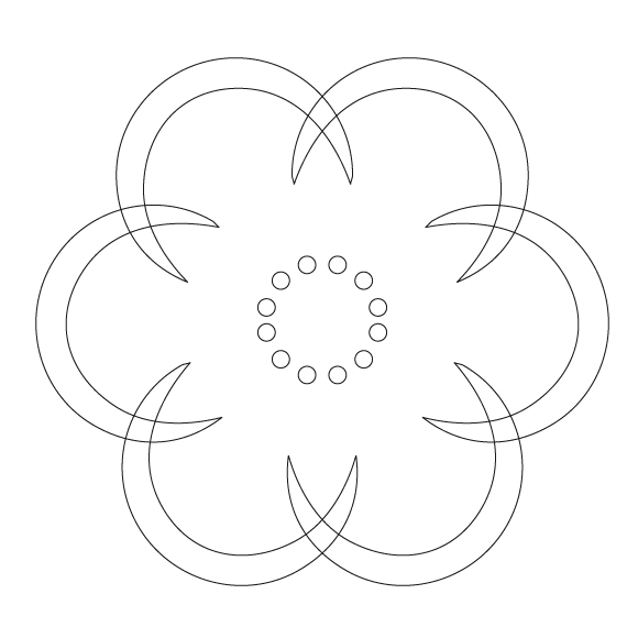 CMT Schnitzschablone Rosettenmotive 79 und 62 mm -1