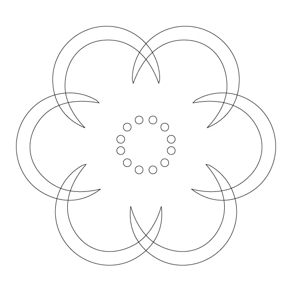 CMT Schnitzschablone Rosettenmotive 79 und 62 mm -1