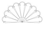 CMT Schnitzschablone Südwestenmotive Spanischer Fächer Groß 400 mm -2