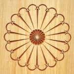 CMT Schnitzschablone Südwestenmotive Spanischer Fächer Groß 400 mm -3