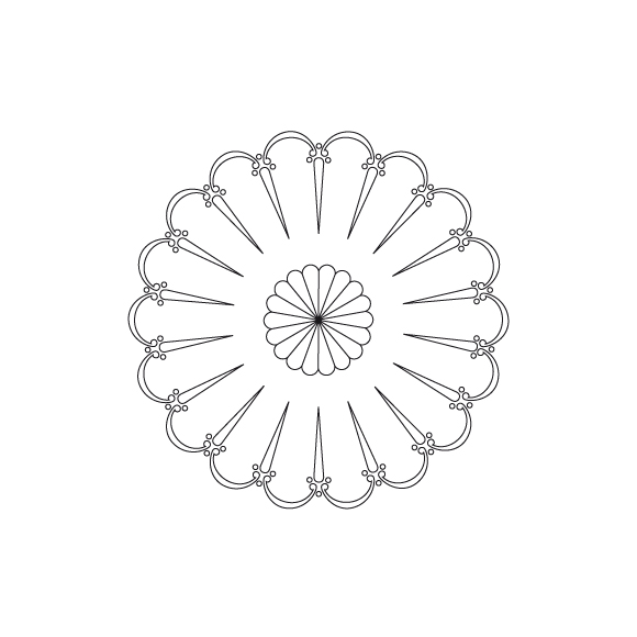 CMT Schnitzschablone Südwestenmotive Spanischer Fächer Klein 200 mm -1