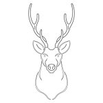 CMT Schnitzschablone Hirsch 394x190 mm -1