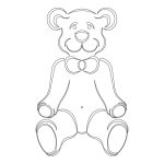 CMT Schnitzschablone Teddybär 394x203 mm -1
