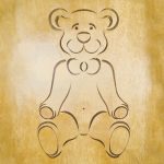 CMT Schnitzschablone Teddybär 394x203 mm -2