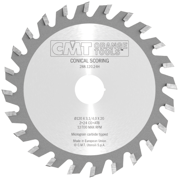 CMT Industrielle konische Ritzkreissägeblätter - D100x3,1-4,0 d22 Z20 HW -1