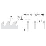 CMT Industrielle konische Ritzkreissägeblätter - D80x3,1-4,0 d20 Z20 HW -2