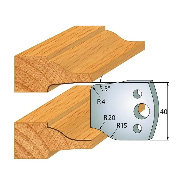 Profil 100 - Profilmesser-Paar 40×4 mm SP -1