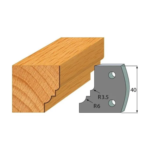 Profil 019 - Abweiser-Paar 40×4 mm SP -1