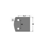 Blankett-Abweiser - LB32,5-40x16x4mm SP 2 St. -1