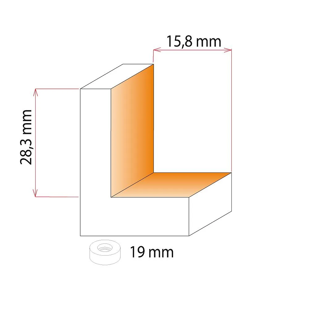 F049 HW Wendeplatten-Falzfräser - H16 D50,8x28,3 L87 S=12 HW -2
