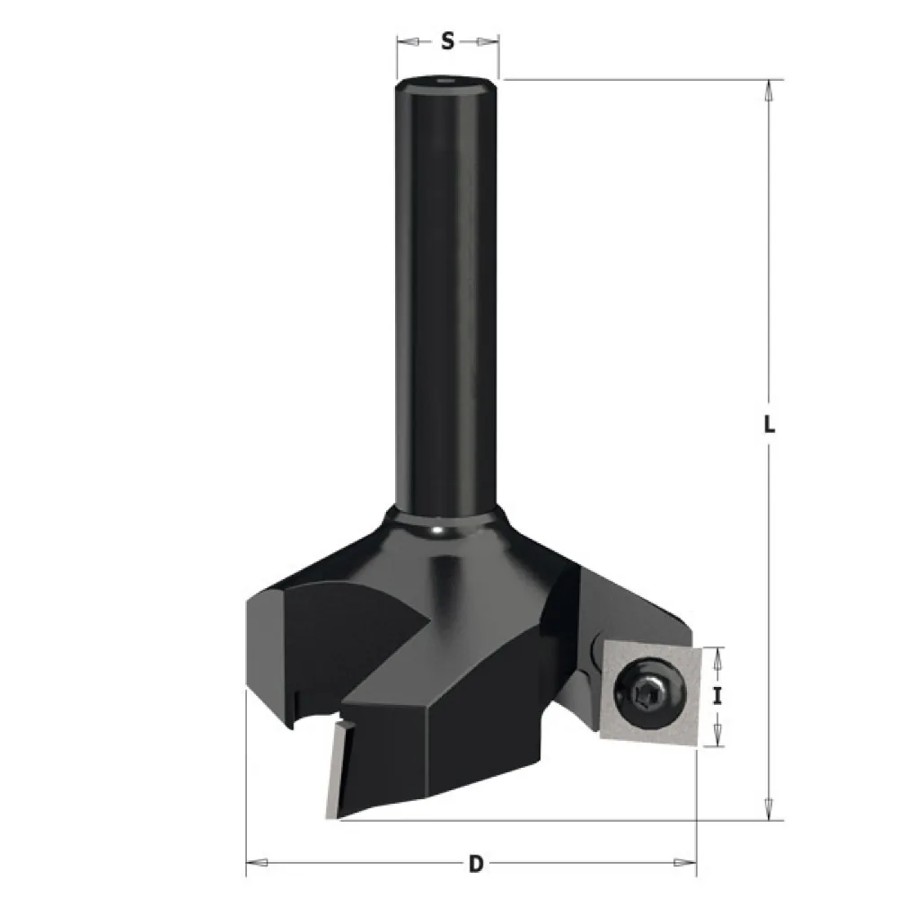 Schaftfräser für Flächen HW - D60x12 L80 S=12x50 Z3 -2