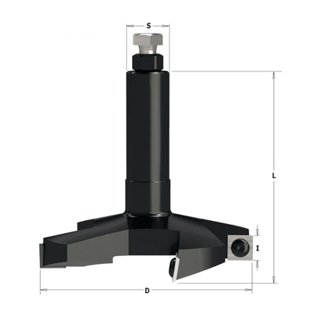 Ausstechfräser für Flächen HW - D100x12 L90 S=20x50 Z4 -2