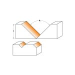 F465 Fasenfräser V-Fräser HW - 150° D96,5x12,4 L95 S=20 Z2 -3