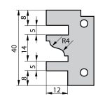 Profilmesser für 641 - Profil E, 40×26×2 mm -1