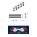 Hobelmesser HSS Tersa Black Oxide - 180x10x2,3 -5