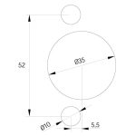 FMB5255 Bohrkopf 52-5,5mm mm für Scharniere Typ HETTICH, WÜRTH -6