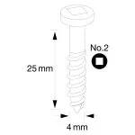 Pocket Hole Schrauben - 4x25mm, Grobgewinde, zylindrischer Kopf, 500 Stk -6