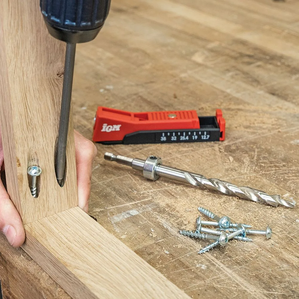Pocket Hole Schrauben - 4x32mm, Feingewinde, Tellerkopf, 300 Stk -4